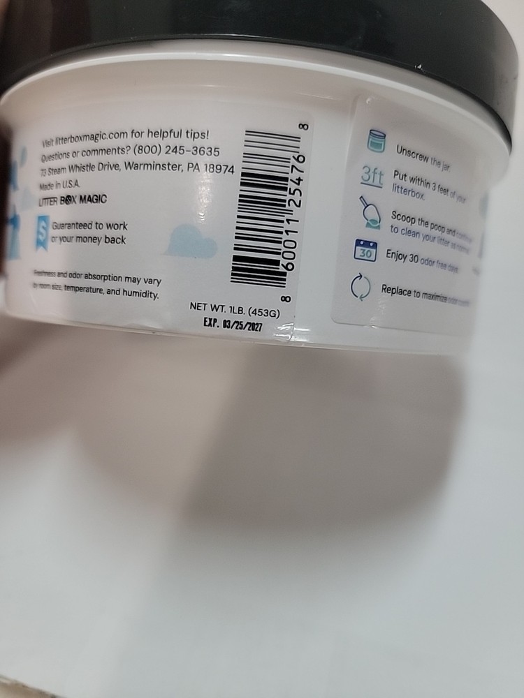 Cat Litter Deodorizer Jar (Fresh Scent, 16 Oz, Exp3/2027 Two Pack