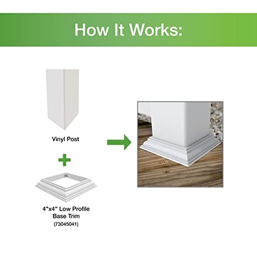 4"x4" Low Profile Base Trim, White