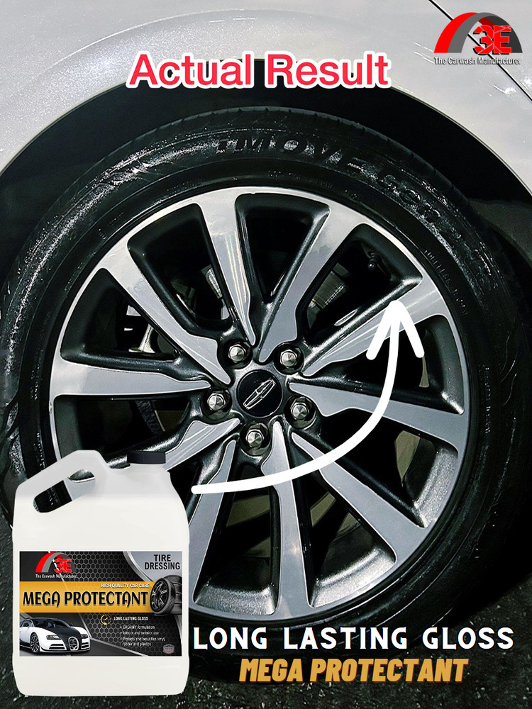 Mega Protectant Sprayable Tire Coating & Dressing Silicon-Based Formula 1 Gallon