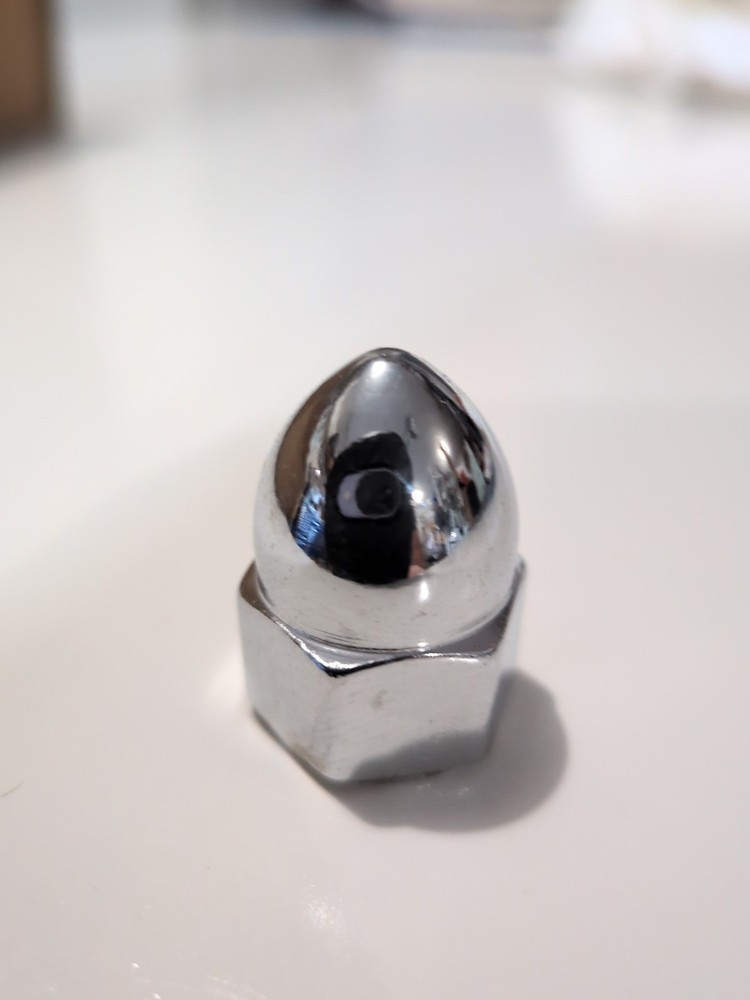 Chrome Acorn Nut 7/16-14 Pointed