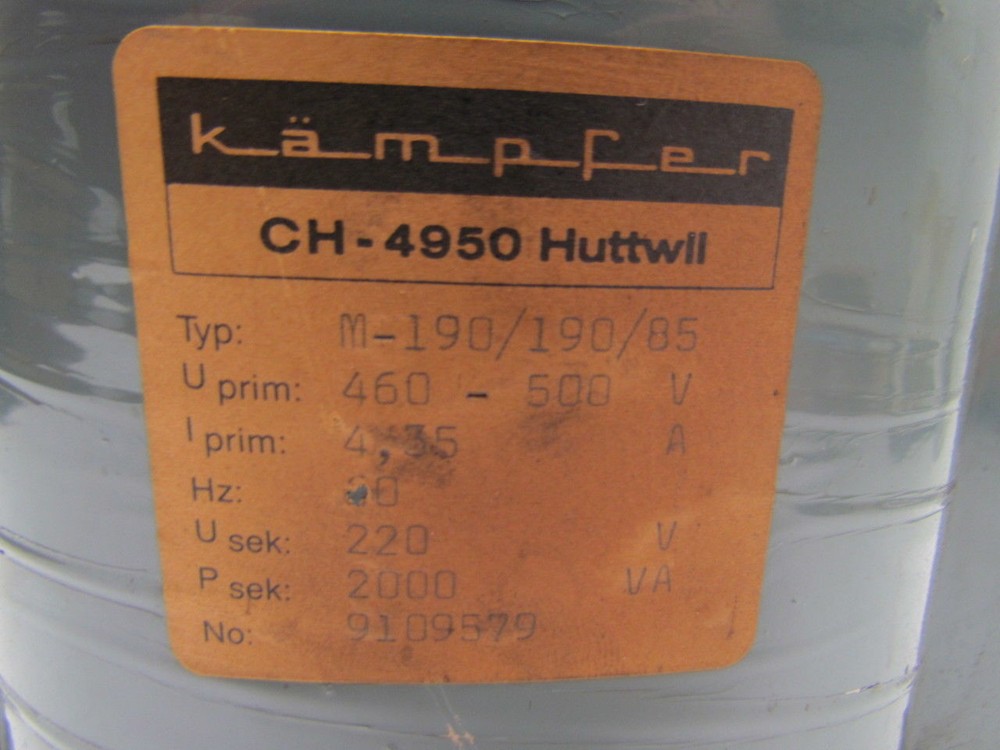 Kampfer Transformer Type M-190/190/85