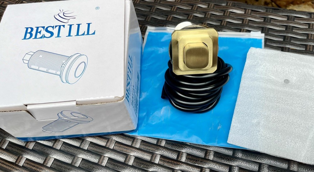 Garbage disposal air switch button - Brushed Gold