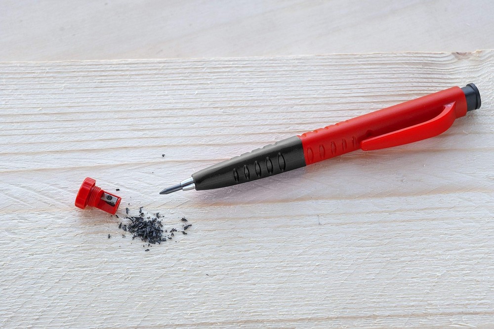 SOLA TLM2 Deep Hole Marker Construction Pencil with Built-In Sharpener, Long-...