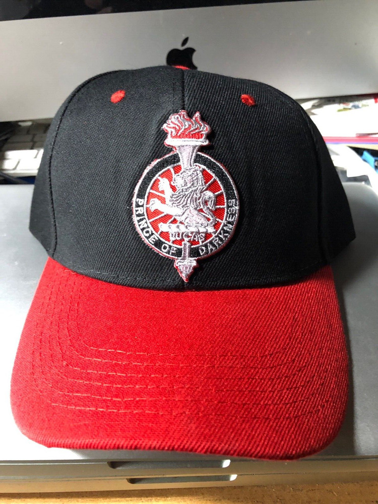 LUCAS BRITISH CAR BASEBALL CAP BLACK /RED QUALITY  HAT RED PATCH SUPER LIGHT