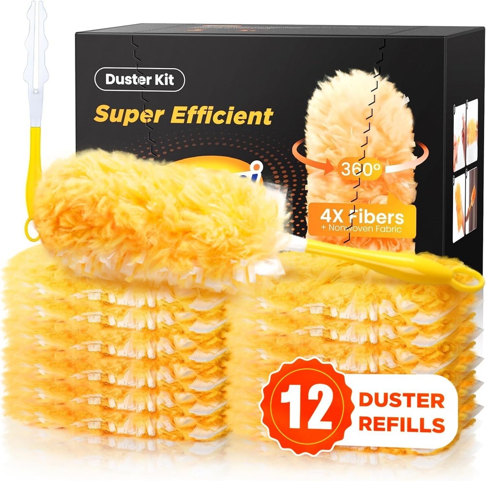 Heavy Duty Duster Refills for Swiffer Duster, Duster Refills Handle,