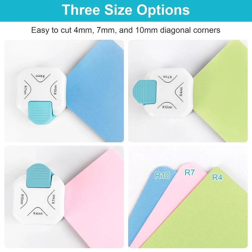 Paper Corner Cutter Punch, Rounder Punch for Scrapbook White Blue