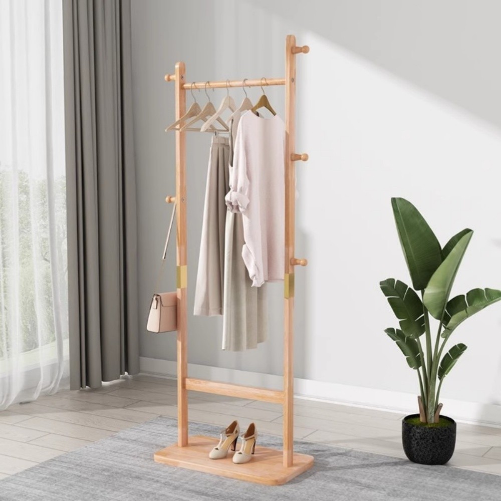 71" Coat Racks solid wood hanger Solid environmental protection easy to assemble