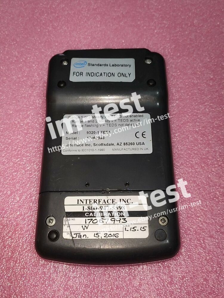 Interface 9320-1 TEDS Handheld Transducer Digital INDICATOR Load Cell