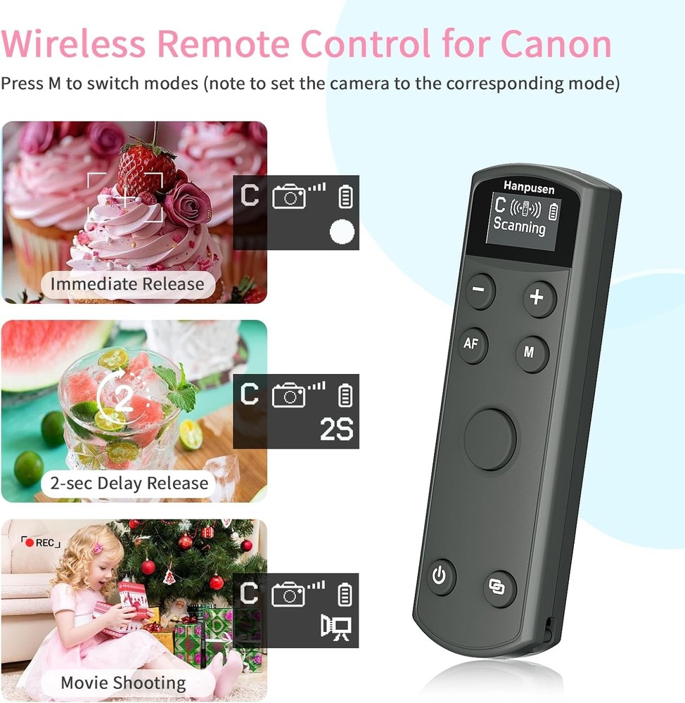 Wireless Bluetooth Remote Replace Canon BR-E1 Shutter Release / Video Recording