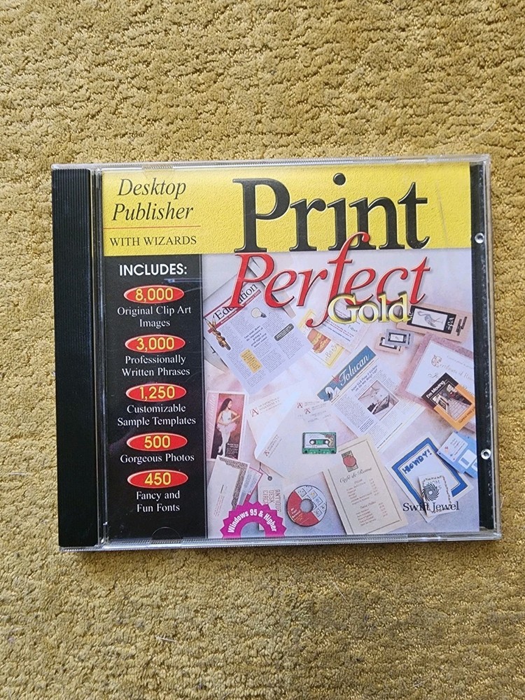 Print Perfect Gold 1999 Desktop Publishing Software for Windows PC