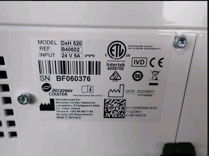 DxH 520 Hematology Analyzer 2023