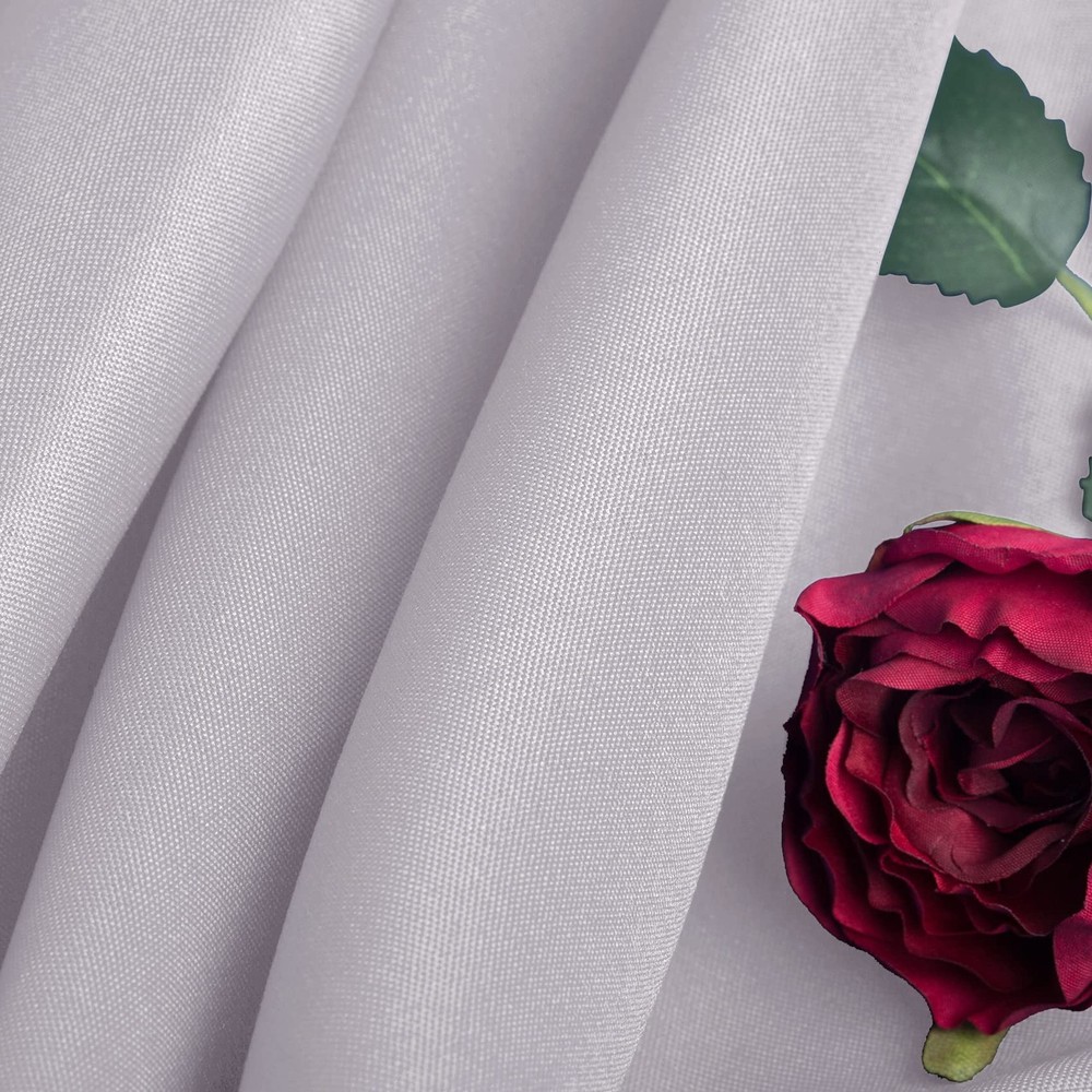 60x120 Inch Silver Rectangular Tablecloth Polyester Fabric Wedding Party 2 PCS