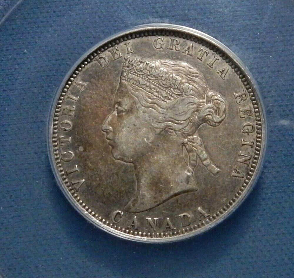 Canada 1870 25C EF 40. ANACS