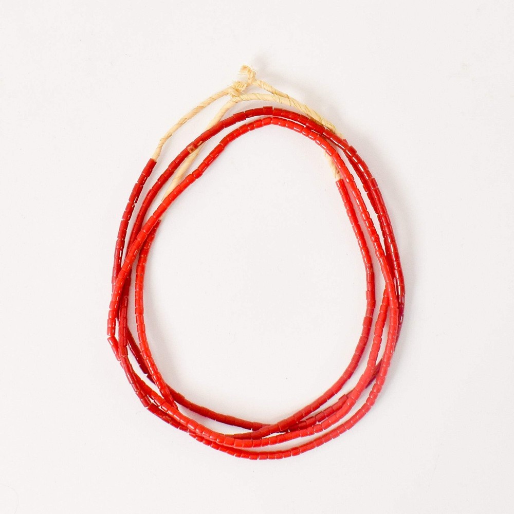 Flat Ended Red Trade Beads