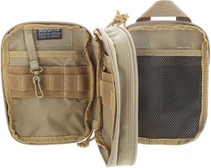 Maxpedition Double-Decker Pocket Organi Khaki Full Clamshell Oversized Handle