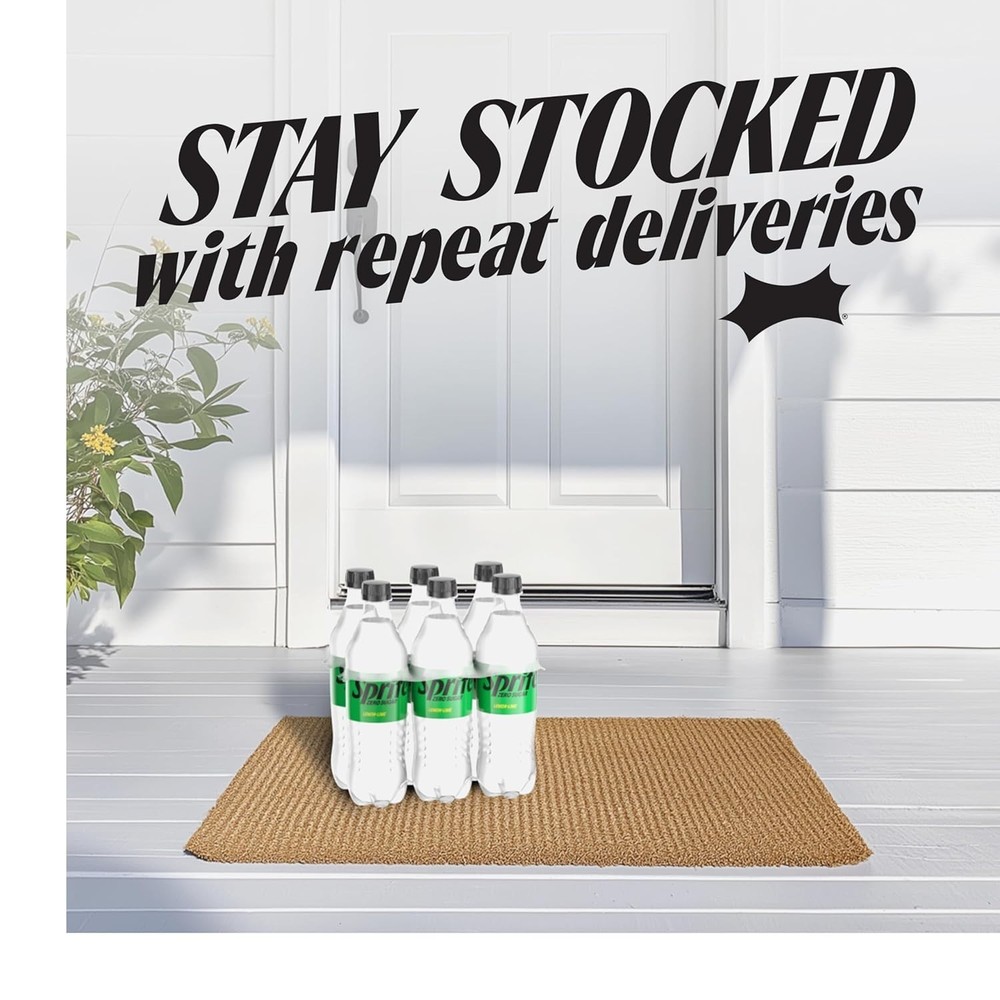 Sprite Zero Sugar Lemon Lime Diet Soda Pop Soft Drinks, 16.9 fl oz, 6 Pack.