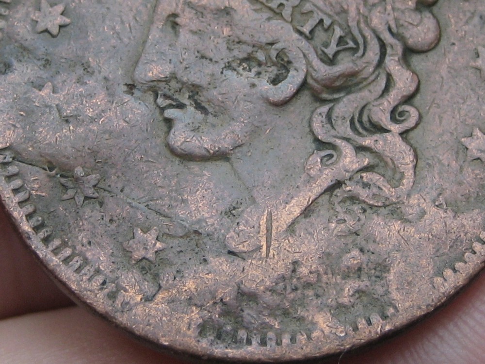 1835-1839 Matron Head Modified Large Cent Penny- Young Head, Plain Cord