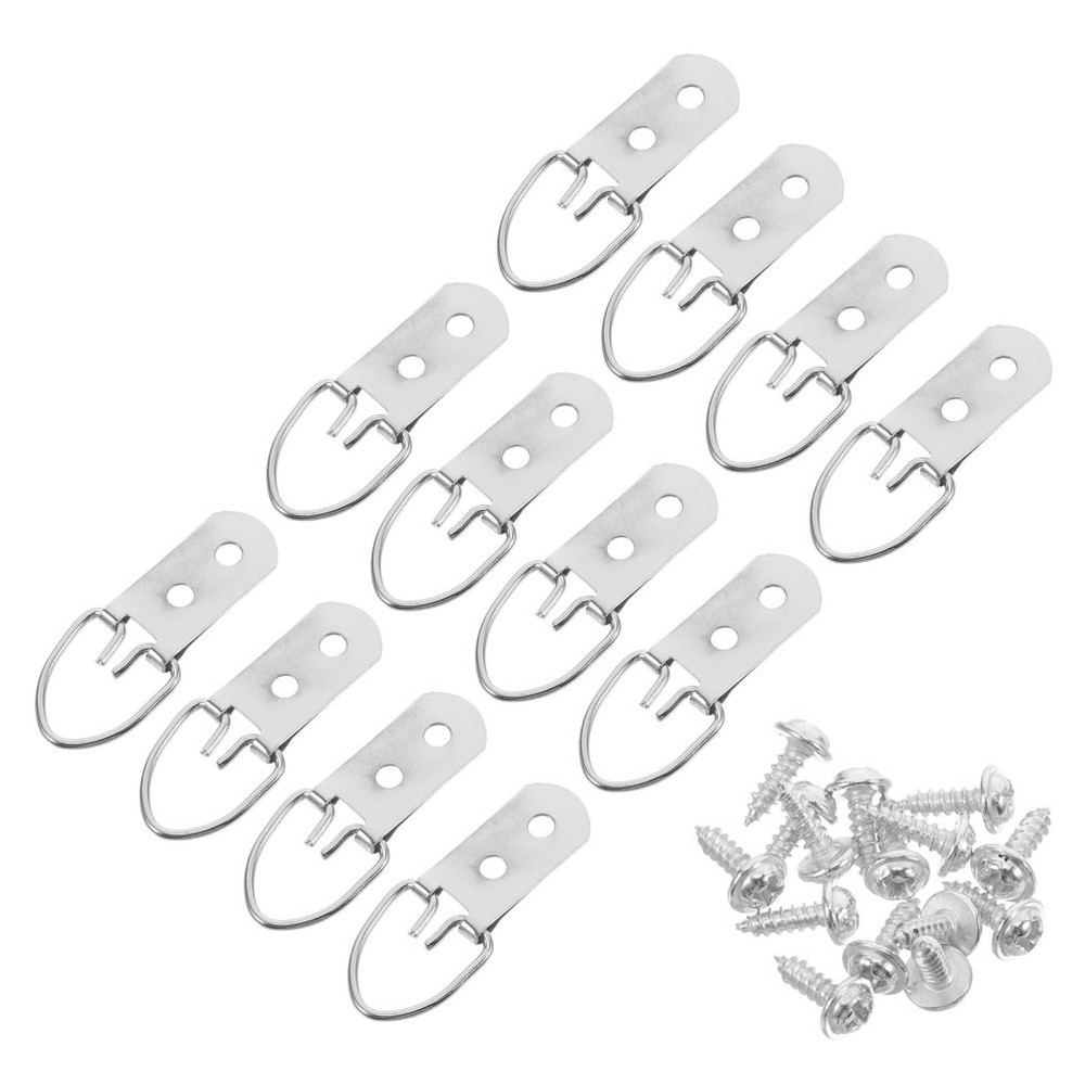 30 Set Picture Frame Hanging Hooks D- Hangers Mounting Hardware