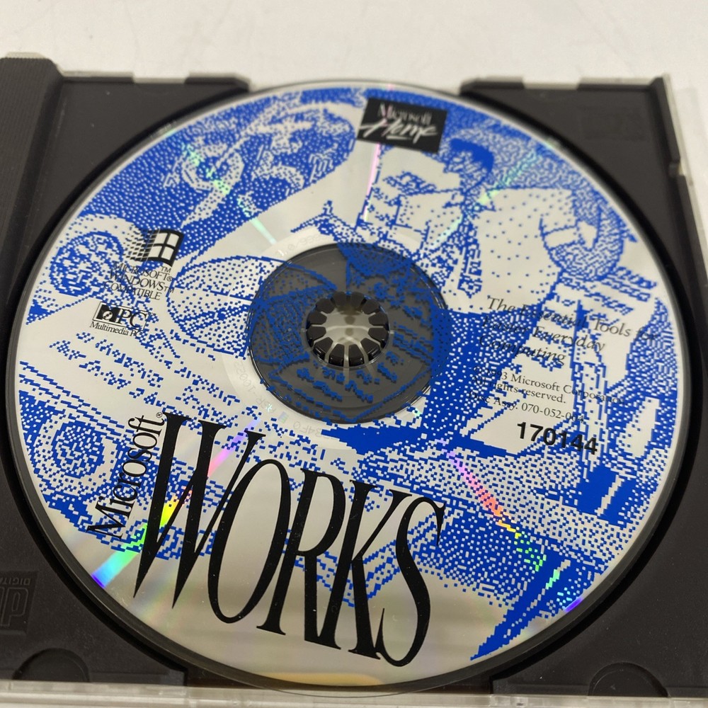 Microsoft Home Microsoft Works 1993 PC Software CD Disc GOOD