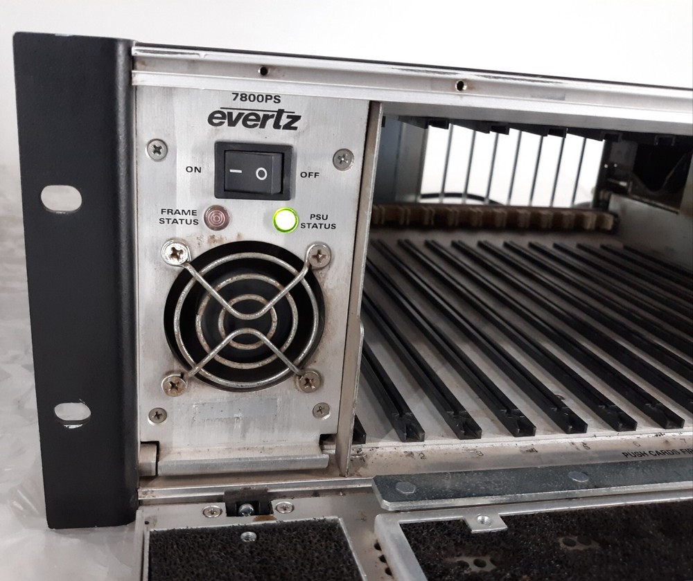 Evertz 7800FR MultiFrame Controller Empty w/ 2x PSU *CHASSIS*