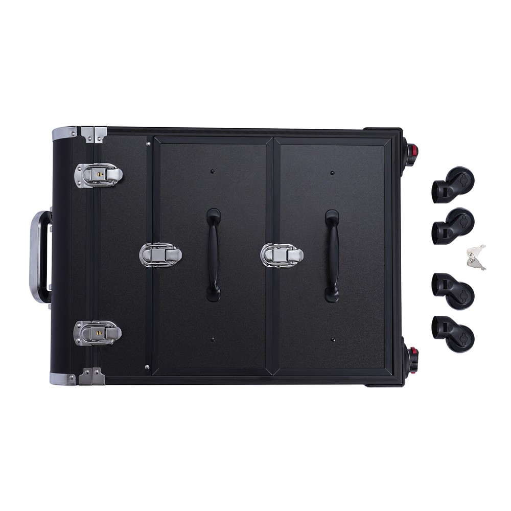 Rolling Makeup Train Case Cosmetic Professional Trolley Makeup Storage Organizer