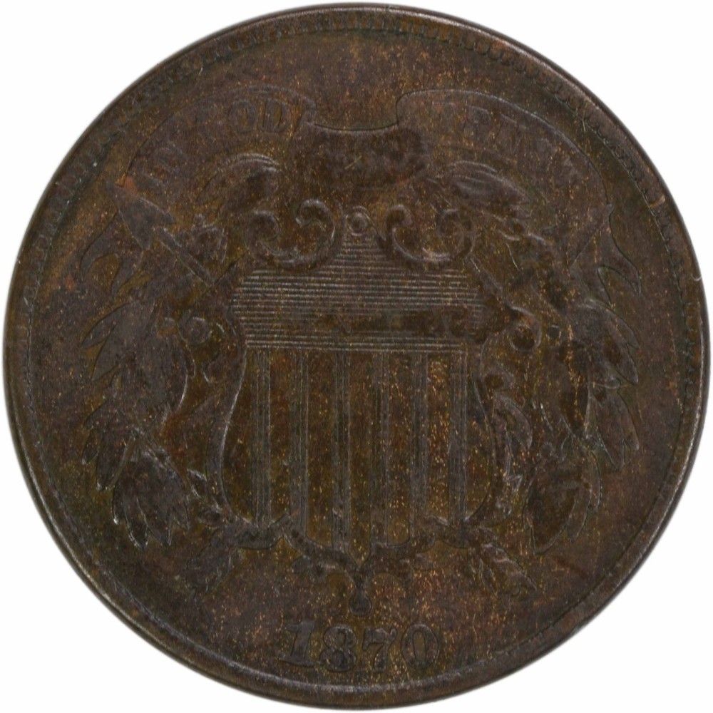 1870 Two Cent Piece F Uncertified #202