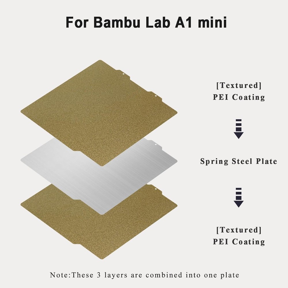 PEI Build Plate for 3D Printer PEI Flexible Sheet for Bambu Lab A1 Mini