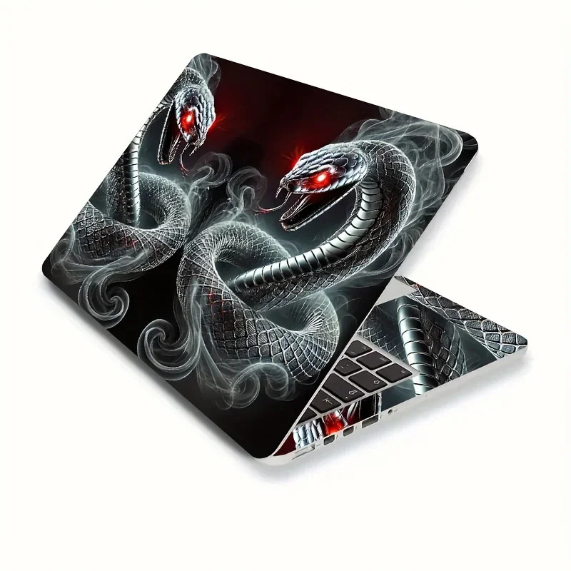 2pc PVC Snake Patterned Notebook Scratch Resistant Self-adhesive Protective Film