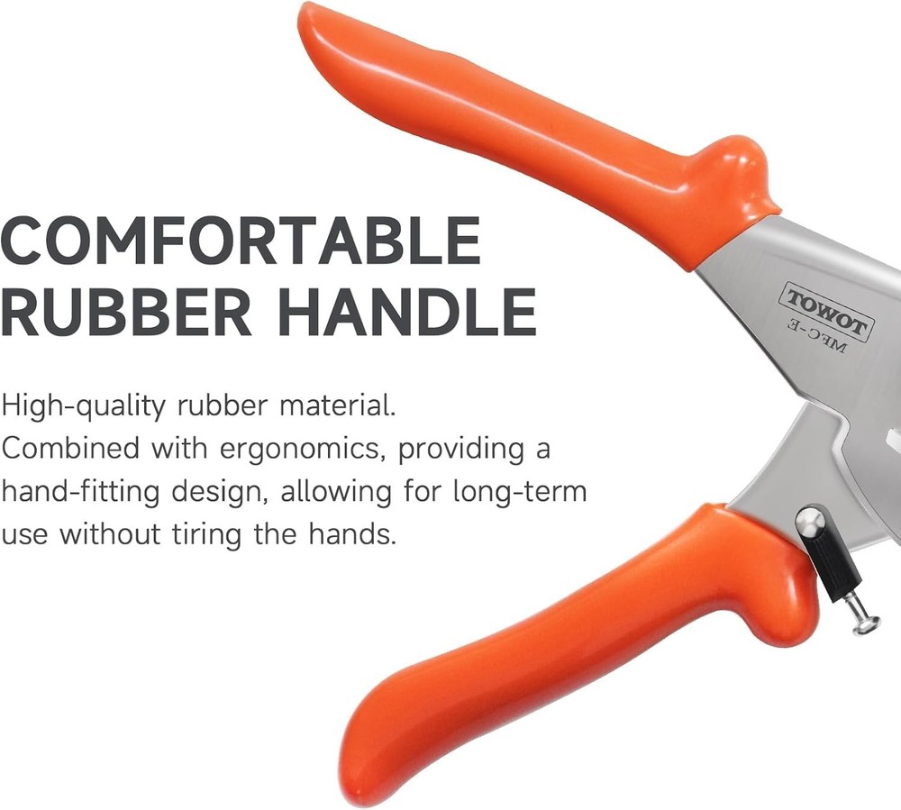 Durable Stainless Steel Miter Shear Cutter with Adjustable Angle & Lock