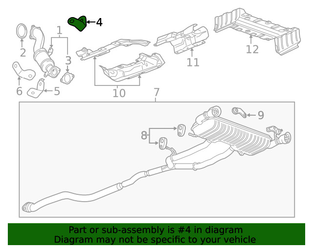 Genuine GM Converter & Pipe Upper Bracket 25203352