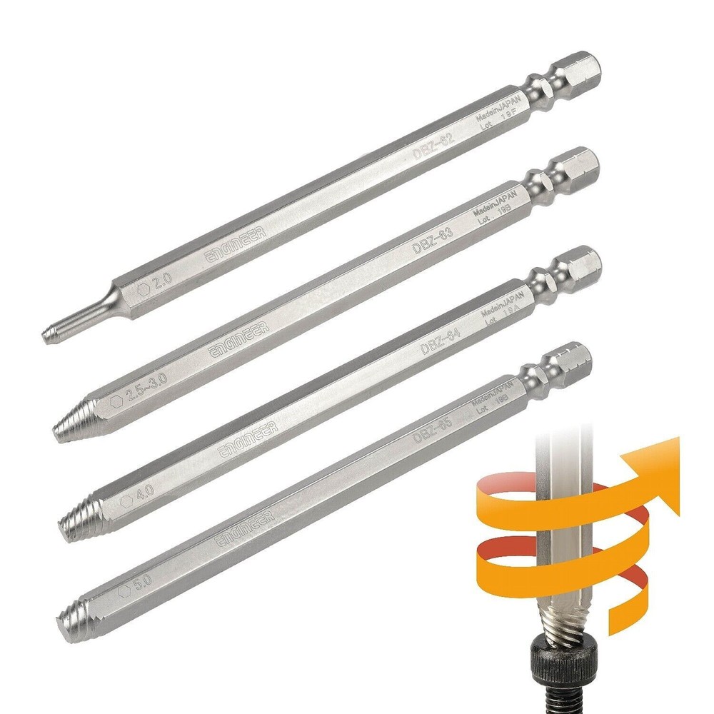 Rapid SCREW EXTRACTOR bits for damaged hex socket head screws ENGINEER DBZ-20