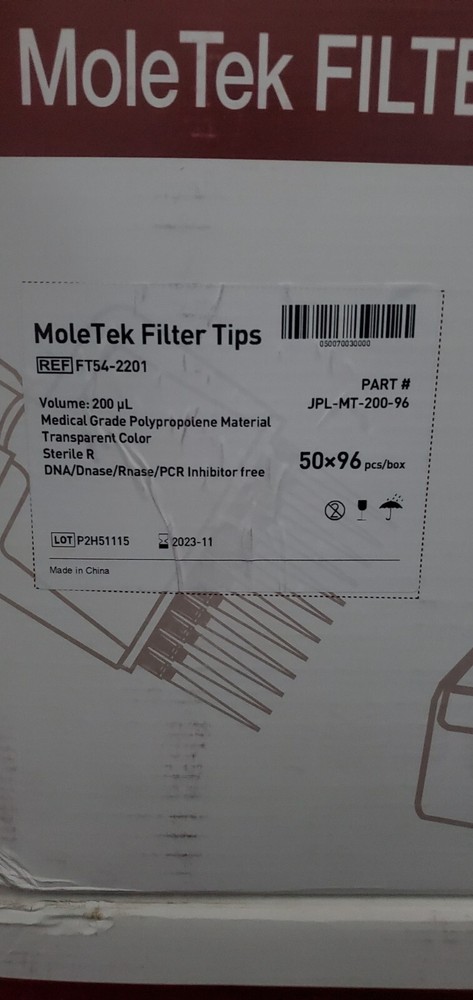 MoleTek Filter Tips - 200 microliter volume [EXPIRED 2023-11]