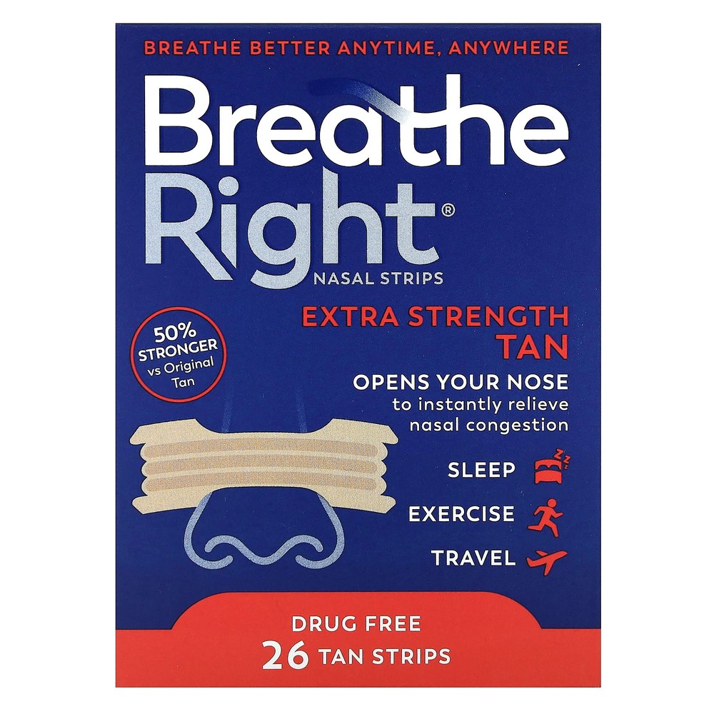 Nasal Strips, Tan, 26 Strips