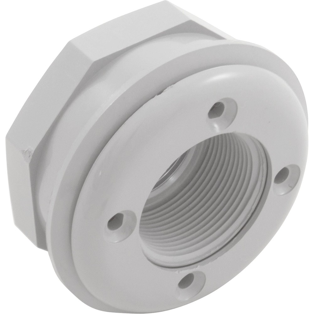 Wall Fitting, CMP, 3"hs, 1-1/2"mpt, 3-5/8"fd, w/Nut, White