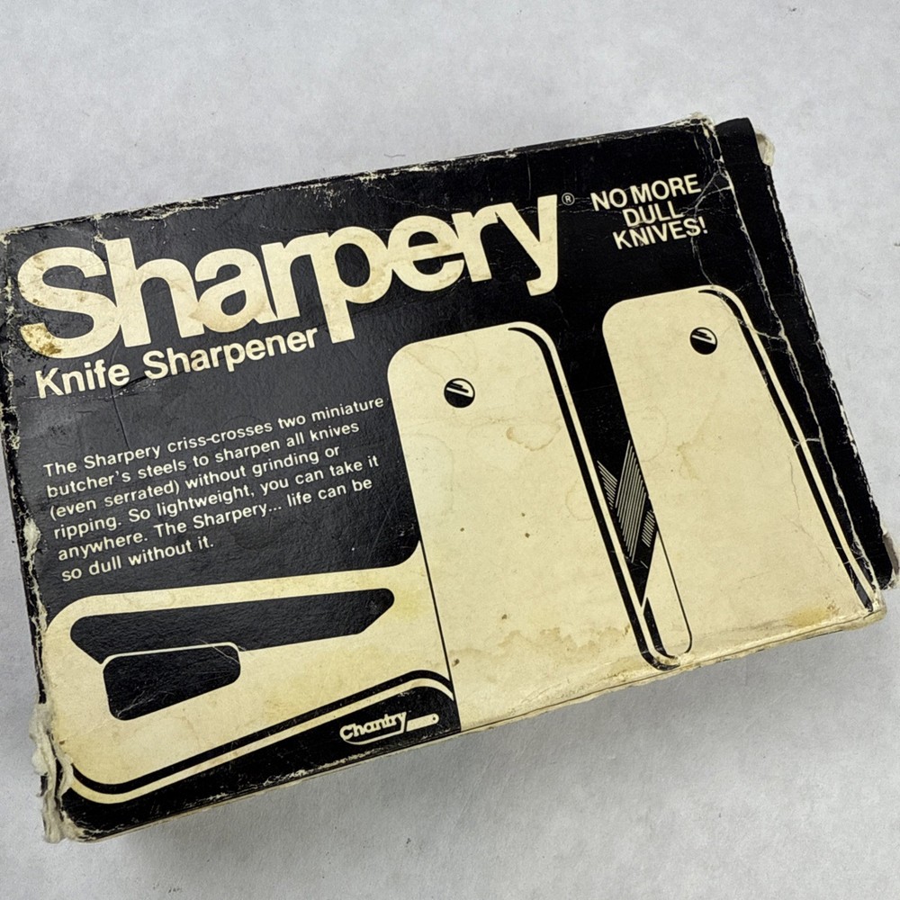 The Sharpery Chantry Pull Thru Knife Sharpener Handheld White With Instructions
