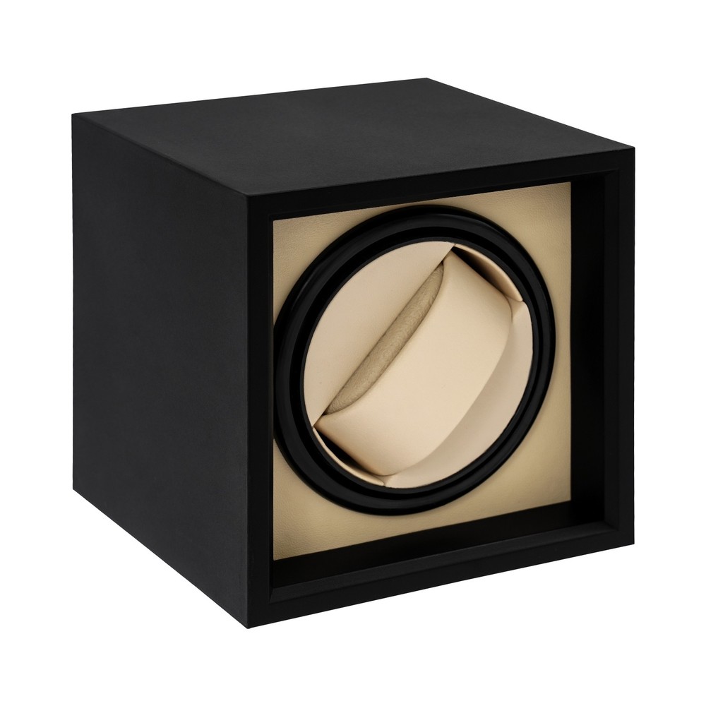 Automatic Watch Winder Box Storage Case Self Winding Display Box Black, Beige
