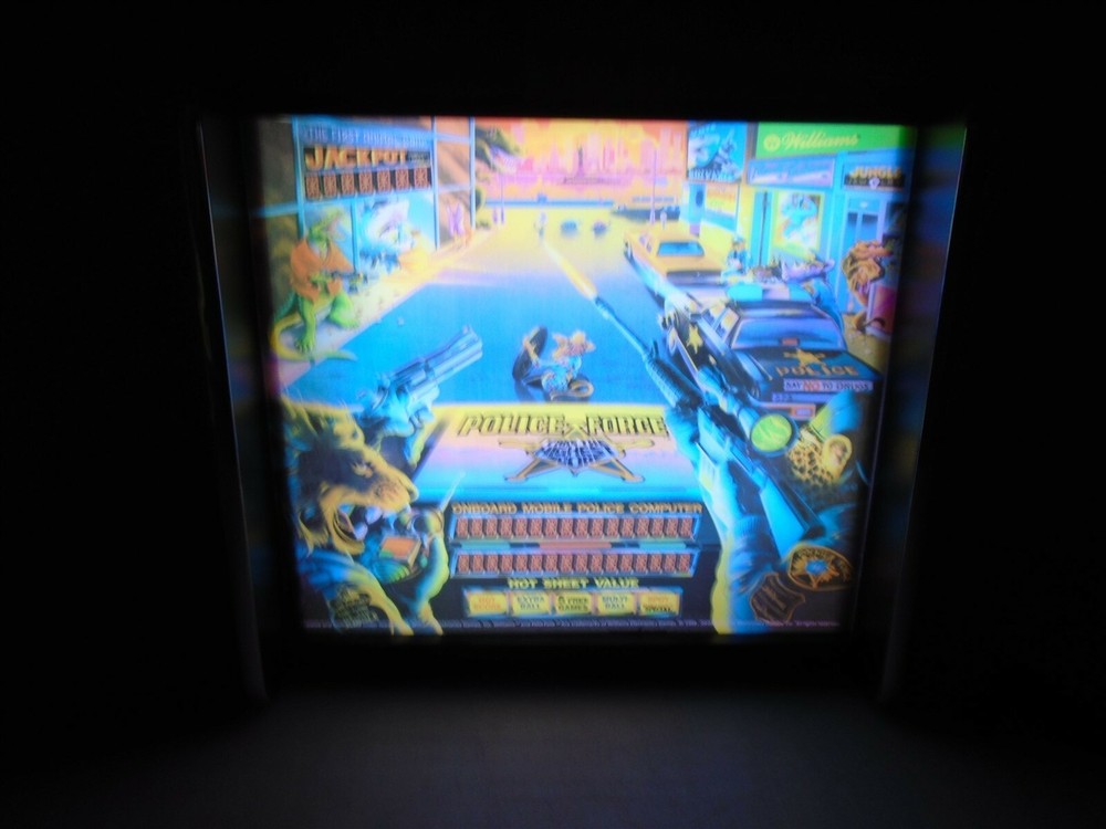Williams Police Force Pinball Head LED Display light box