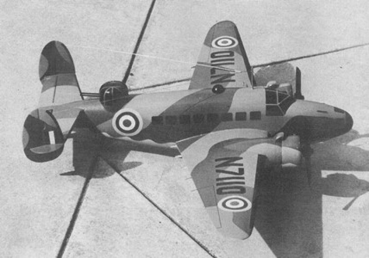 Model Airplane Plans (UC): LOCKHEED HUDSON 40" Scale Twin-Engine for .074-.19s