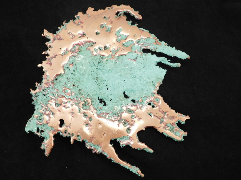 Big! Bright Solid COPPER SPLASH Art Sculpture 267gr
