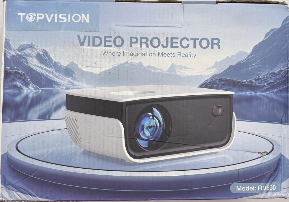TOPVISION RD850 WHITE VIDEO PROJECTOR 12V 2.5A