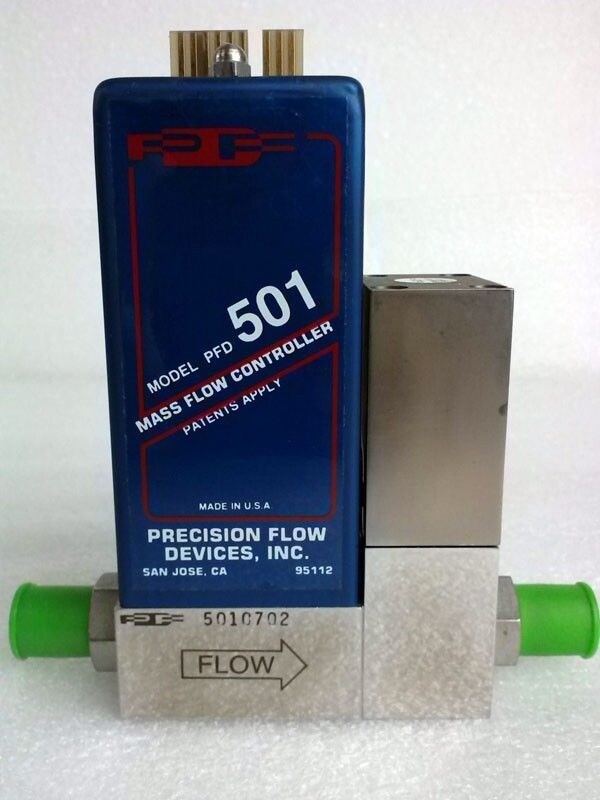 PFD 501 MFC, Precision Flow Devices, Mass Flow Controller, O2, 10 SLM, Used