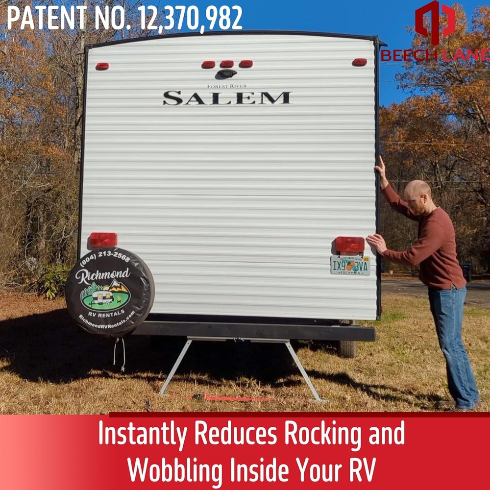 Beech Lane Universal RV Stabilizer, Reduces RV Wobble, Compact Foldable Design f
