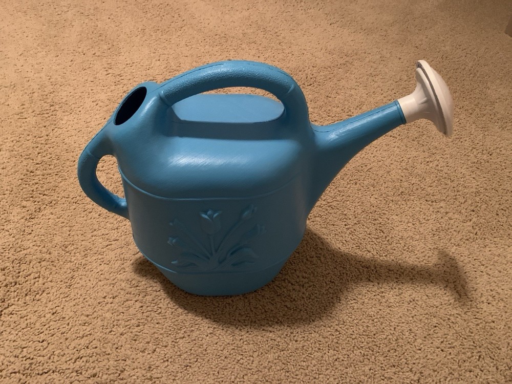 2 Gallon Blue Watering Can for Plants
