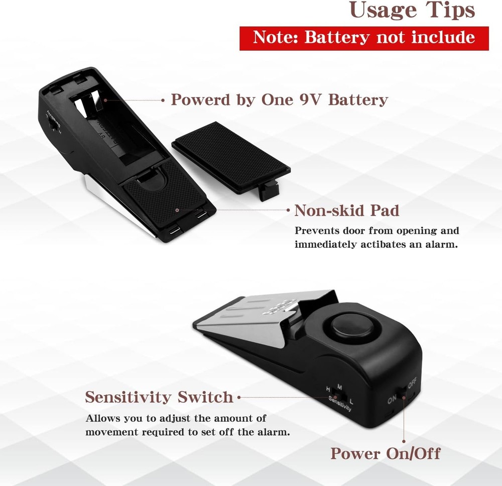 Door Stop Security Alarm