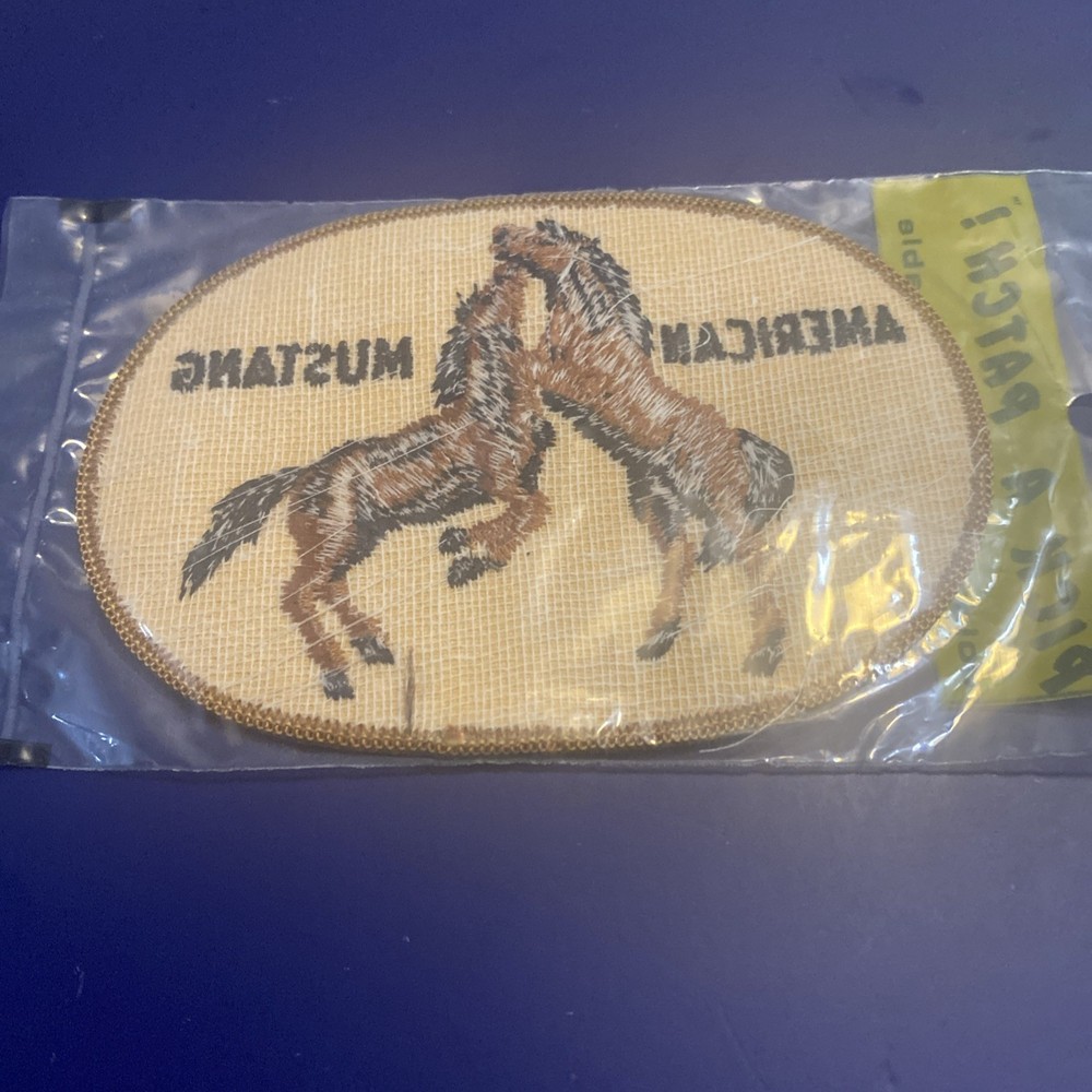 VTG AMERICAN MUSTANG Sew On Horse Patch