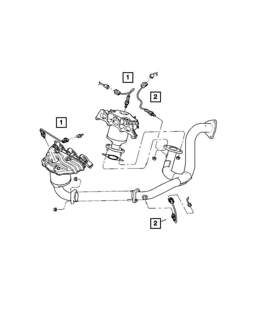 Genuine Mopar Oxygen Sensor Left Side After Catalyst 56029049AA