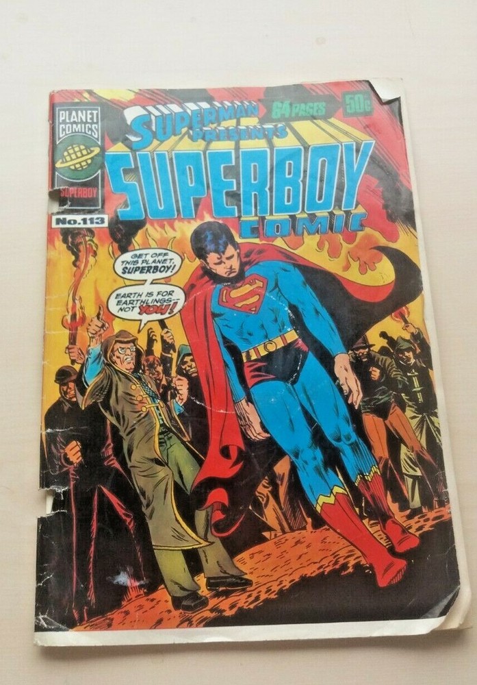 Vintage COMIC - Planet comics - Superboy comic no 113