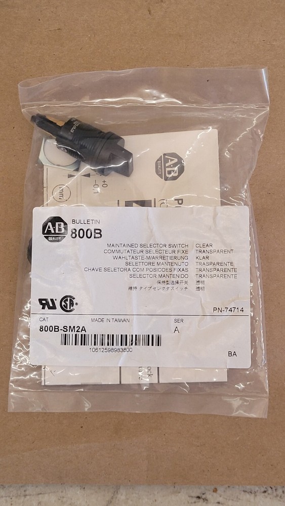 Allen Bradley 800B-SM2A Maintained Selector Switch Clear
