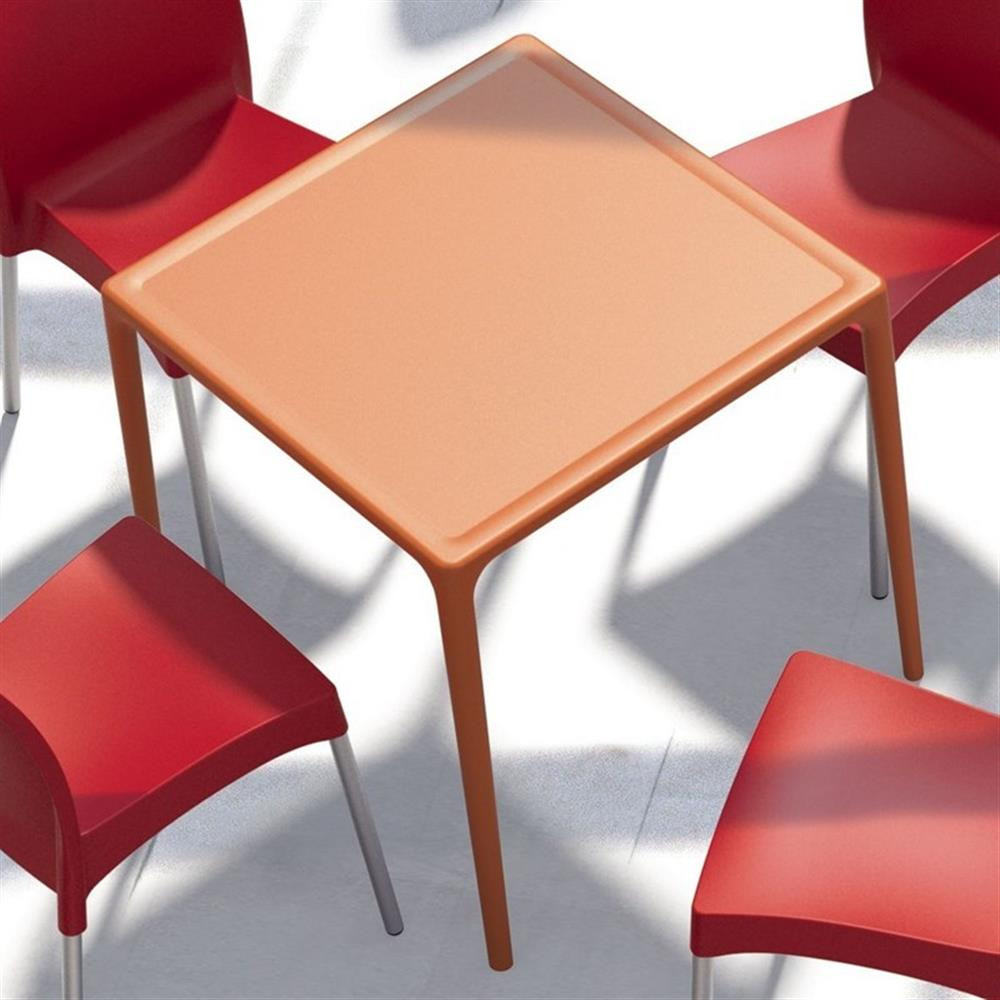Compamia Mango 28" Square Patio Dining Table in Orange