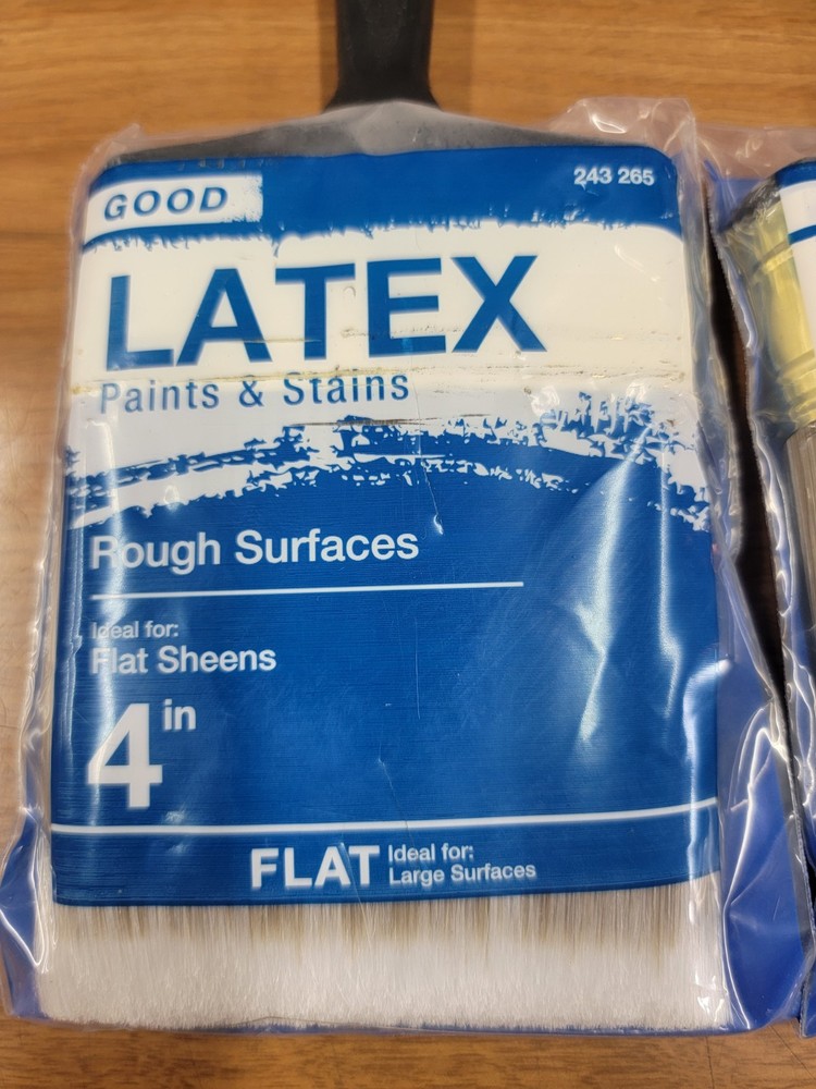 4 in. Flat Cut Polyester Paint Brush Stain Duster Flat General Purpose 2 Pack